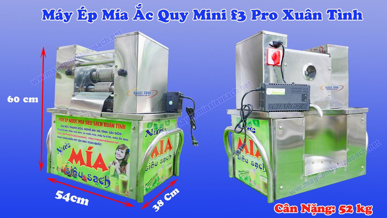 Máy Ép Mía Mini chạy bình Acquy