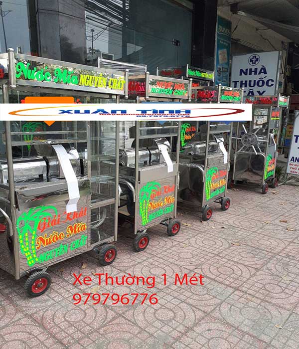 Xe Nước Mía Thường 2 Lô ép Có Tủ Kính Xe Nước Mía Thường 2 Lô ép Có Tủ Kính