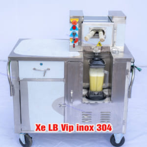 Xe Nước Mía Liền Bàn Đánh Bọt Ép 2-3 Cây Inox 304 Đời Mới