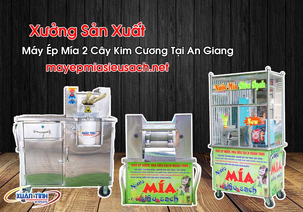 Máy Ép Mía 2 Cây Kim Cương Tại An Giang