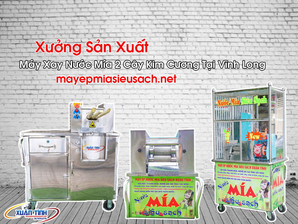 Máy Xay Nước Mía 2 Cây Kim Cương Tại Vĩnh Long