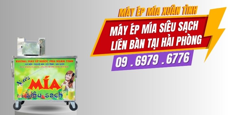 Máy Ép Mía Siêu Sạch Liền Bàn Tại Hải Phòng