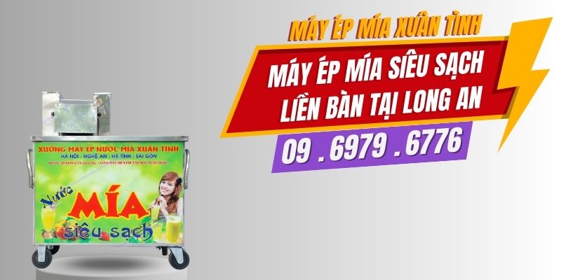Máy Ép Mía Siêu Sạch Liền Bàn Tại Long An
