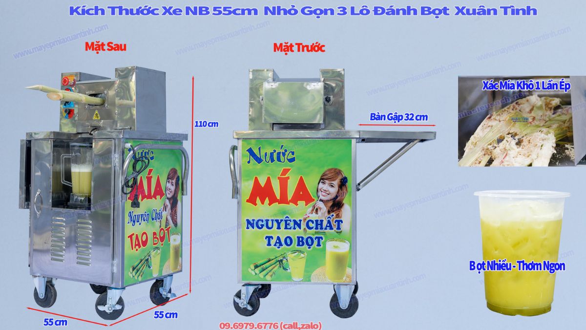 Xe Nước Mía Mini Nửa Bàn