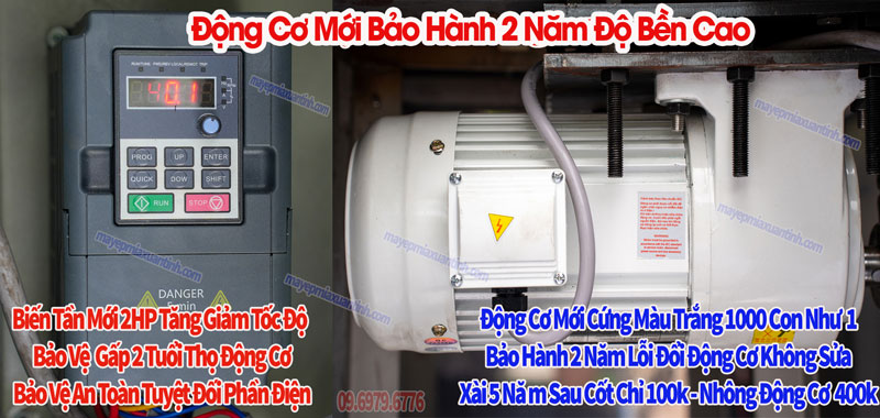 Máy sử dụng Biến tần giúp điều chỉnh nhanh chậm tạo lượng bọt theo ý