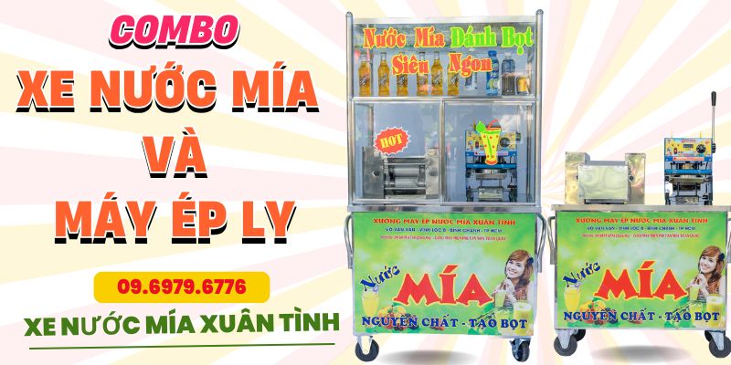 Combo Xe Nước Mía Và Máy ép Ly