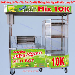 Xe Nước Mía 2 Lô Khổng Lồ Lục Giác 3 Ngựa