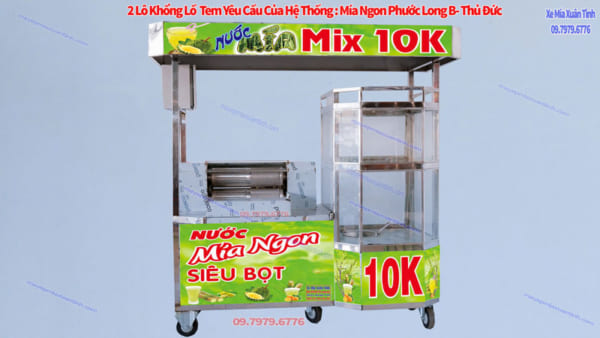 Xe Nước Mía 2 Lô Khổng Lồ Lục Giác 3 Ngựa