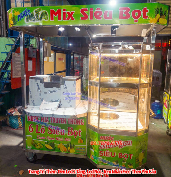 Xe Nuoc Mia 6 Lo Luc Giac Full Inox 304 5