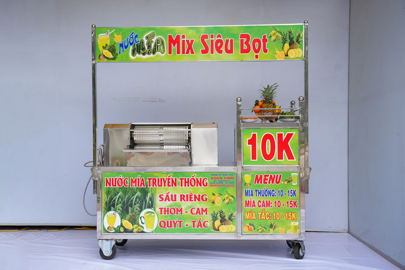 Xe nước mía 2 lô khổng lồ