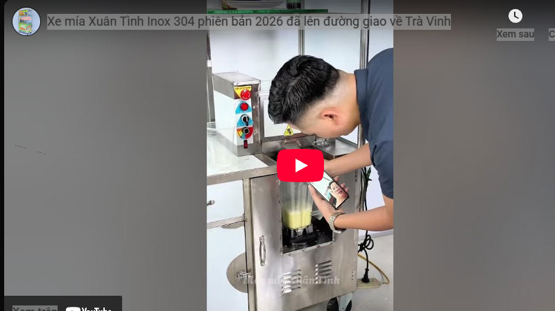 Xe Mia Xuan Tinh Inox 304 Phien Ban 2026 Da Len Duong Giao Ve Tra Vinh