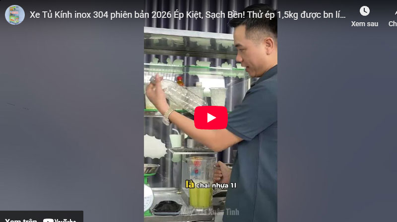 Xe Tu Kinh Inox 304 Phien Ban 2026 Ep Kiet Sach Ben Thu Ep 15kg Duoc Bn Lit Nuoc Mia