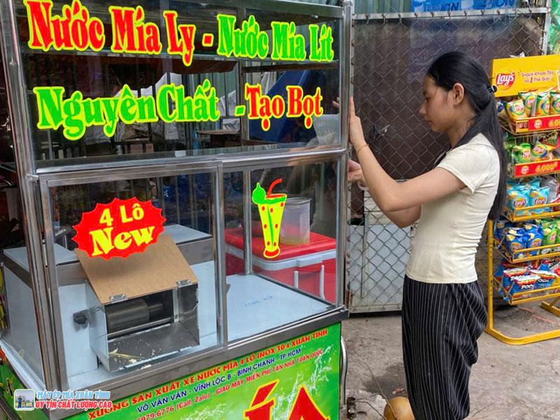 Cách vệ sinh xe nước mía 4 Lô Xuân Tình model 1000