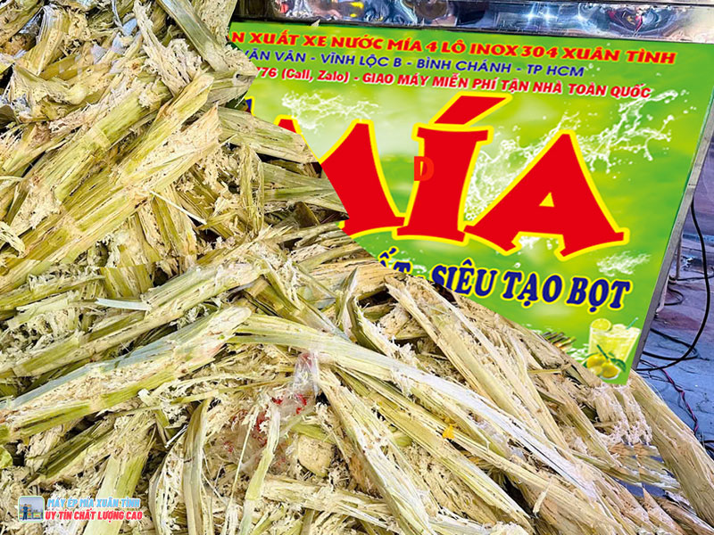 Xe nước mía 4 lô Xuân Tình có ép được 2-3 cây mía một lúc không?