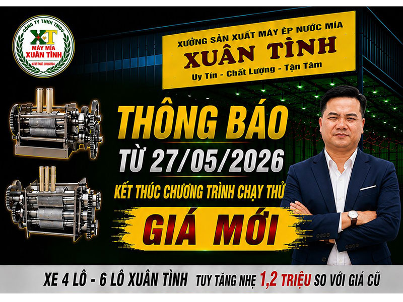 Mua xe nước mía 4 lô Xuân Tình chính hãng ở đâu tại TP.HCM/Hà Nội?
