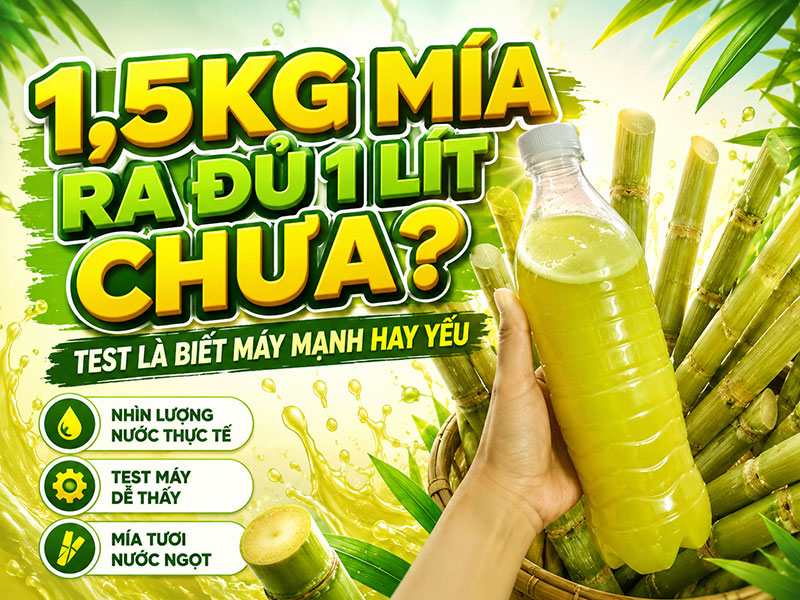 1,5KG mía ra đủ 1 lít chưa?