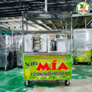 Máy Ép Mía 8 Lô 90 Sầu Riêng Tủ Kính Model 2000