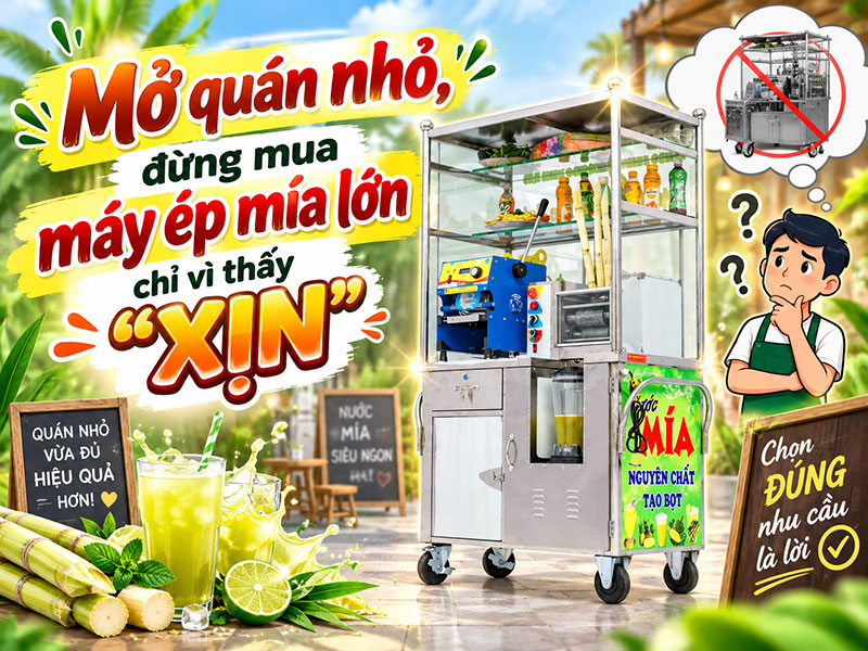 Mở quán nhỏ, đừng mua máy ép mía lớn chỉ vì thấy “XỊN”